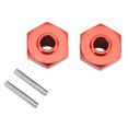 thumbnail image 2 of 2 acopladores hexagonales de aluminio para ruedas RC de repuesto de 17 mm para coche RC ARRMA 1/8 (rojo), 2 of 14