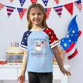 thumbnail image 3 of CCRFTGI 250 Anniversary Usa Flag Shirts for Kids Girls Size 6-7 Independence Day 4th Of July Cute Tops 250th Anniversary Flag Tshirt Happy Summer Shirts Festival T-Shirts Light Blue 5-6 Years, 3 of 5