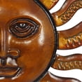 thumbnail image 5 of DecMode Red Metal Indoor Outdoor Sun and Moon Wall Decor, 5 of 9