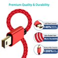 thumbnail image 2 of Cable USB SCOVEE Mini-B de 5 pines, nailon trenzado, 1,8 m, negro, 2 of 7