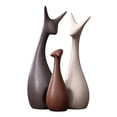 thumbnail image 4 of Adornos de cerámica, obras de arte, estatuas de ciervos, figuras de animales, porcelana coleccionable tres ciervos, 4 of 9