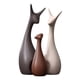 thumbnail image 4 of Adornos de cerámica, obras de arte, estatuas de ciervos, figuras de animales, porcelana coleccionable tres ciervos, 4 of 9