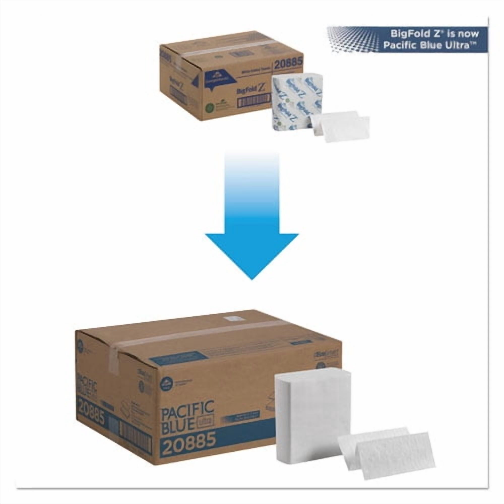 Pacific Blue Ultra Z-Fold Folded Paper Towels, 1-Ply, 8 x 11, White, 260/Pack, 10 Packs/Carton | Bundle of 2
