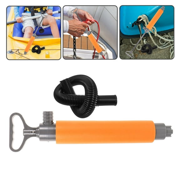RENACLIPY Hand Bilge Pump Manual Water Pump Plastic Drain Water Canoe 1 Set