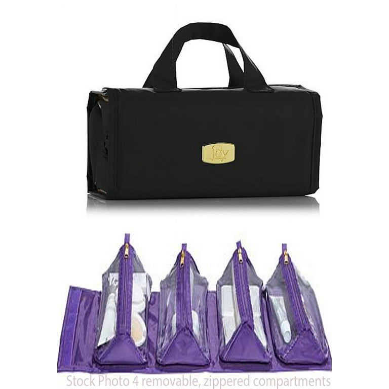 Joy Mangano Hanging Rollup Storage Pouches Purple/Black hot