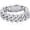 Silver 8.0 Inches, variant on Pulseras Para Hombres Gold Bracelet for Men Diamond Cuban Link Bracelet for Women 3 Row 20mm Miami 14K Gold Plated Iced out Straight Edge Rapper Costume