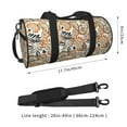 thumbnail image 4 of Gaeub Floral Paisley Lightweight Travel Cylinder Bag Gym Tote Bag Sports Training Duffle Bag with Pockets and Straps, 4 of 8