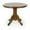 Medium Brown, variant on Round Solid Wood Dining Table 38.5'' D with Pedestal Base, Kitchen Round Table for 2 and 4 persons, Restaurant Table, Medium Brown Color