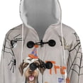 thumbnail image 4 of Trick or Treat Wirehaired Pointing Griffon Mummy Cosplay Pumpkin Candy Basket All Over Print 3D Hooded Duffle Toggle Coat Dog Lover - 12016, 4 of 6