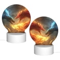thumbnail image 2 of Balery Red And Blue Fire Dragon B Pattern Acrylic Night Light Gift with 3 Color ModesTouch-Sensitive LED Lamp Perfect Gift for Mother's Day, Birthday, or Christmas, 2 of 9