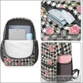 thumbnail image 4 of Pioneer Flower Floral Print Pattern 17" School Backpacks for Teens,Waterproof Oxford Fabric,S-Shape Padded Straps for School,Travel,Hiking,Camping, 4 of 6