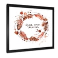 thumbnail image 2 of Designart 'Impression Of Bird Feathers Wreath' Traditional Framed Art Print, 2 of 4