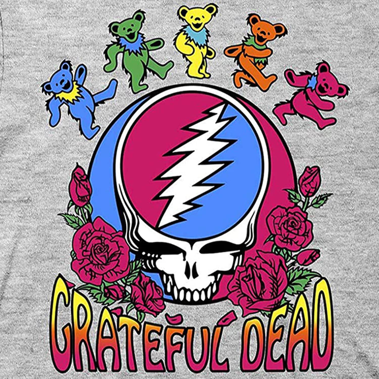 Mens Grateful Dead Rock Shirt - Grateful Dead Steal Your Face Skull Dancing  Bear Vintage Tee