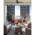 thumbnail image 3 of Santa Claus Elk Blackout Curtains for Bedroom - 84 Inch Long Light Blocking 2 Panels Set, Xmas Pine Trees Snowflakes Winter Gray Thermal Insulated Living Room Drapes Grommet Window Curtains 52"x84", 3 of 8