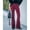 Wine, variant on Women's Corduroy Flare Pants Elastic Waist Bell Bottom Trousers Fall Pants