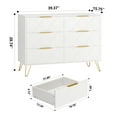 thumbnail image 2 of Commode pour Chambre avec 6 Tiroirs, Commode Meuble Télé, Commode Moderne en Bois, pour Chambre, Salon, Couloir, Entrée, Dortoir, 2 of 9