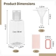 thumbnail image 5 of 150 Pcs 1 Oz Travel Bottles, Clear Refillable Containers with Flip Caps, Include 5 Plastic Funnels & 3 Label Stickers, Portable Empty Cosmetic Bottles for Shampoo, Body Wash, Face Cream, Toiletries, 5 of 6