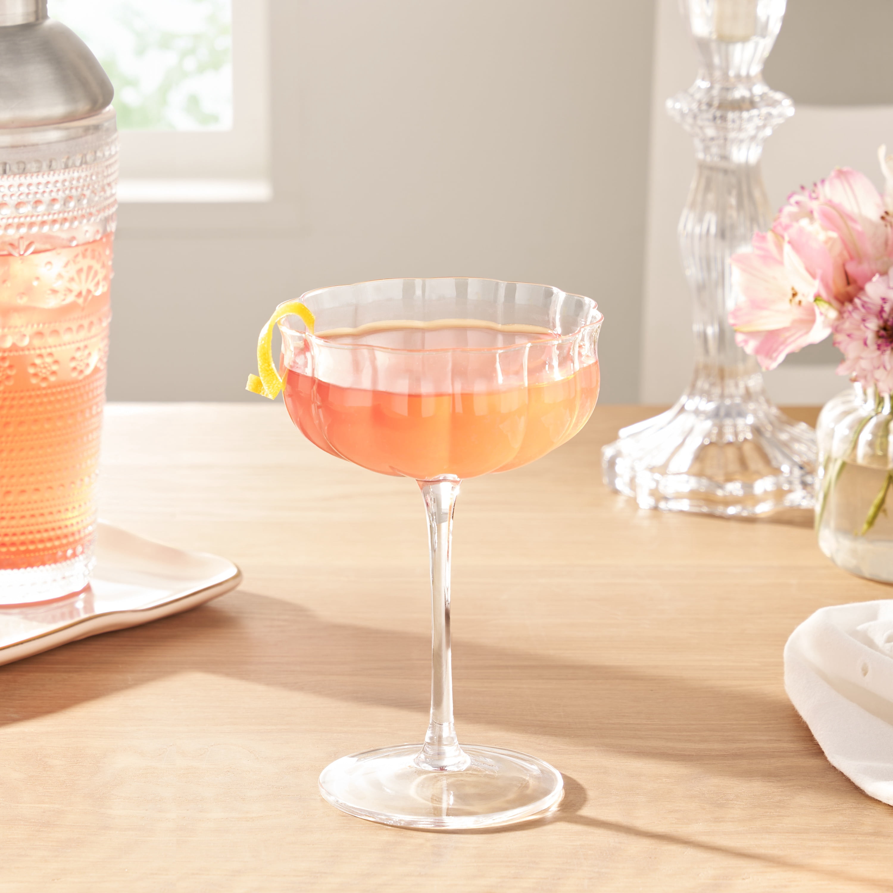 The Pioneer Woman Colette 8-Ounce Scalloped Cocktail Glass, Clear