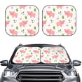 thumbnail image 6 of Lsque Funny Little Pigs 2 PCS Windshield Sun Shade | CarFoldable Window Covers | Car Accessories Reflect UV for Universal Cars SUV Truck | Large, 6 of 7