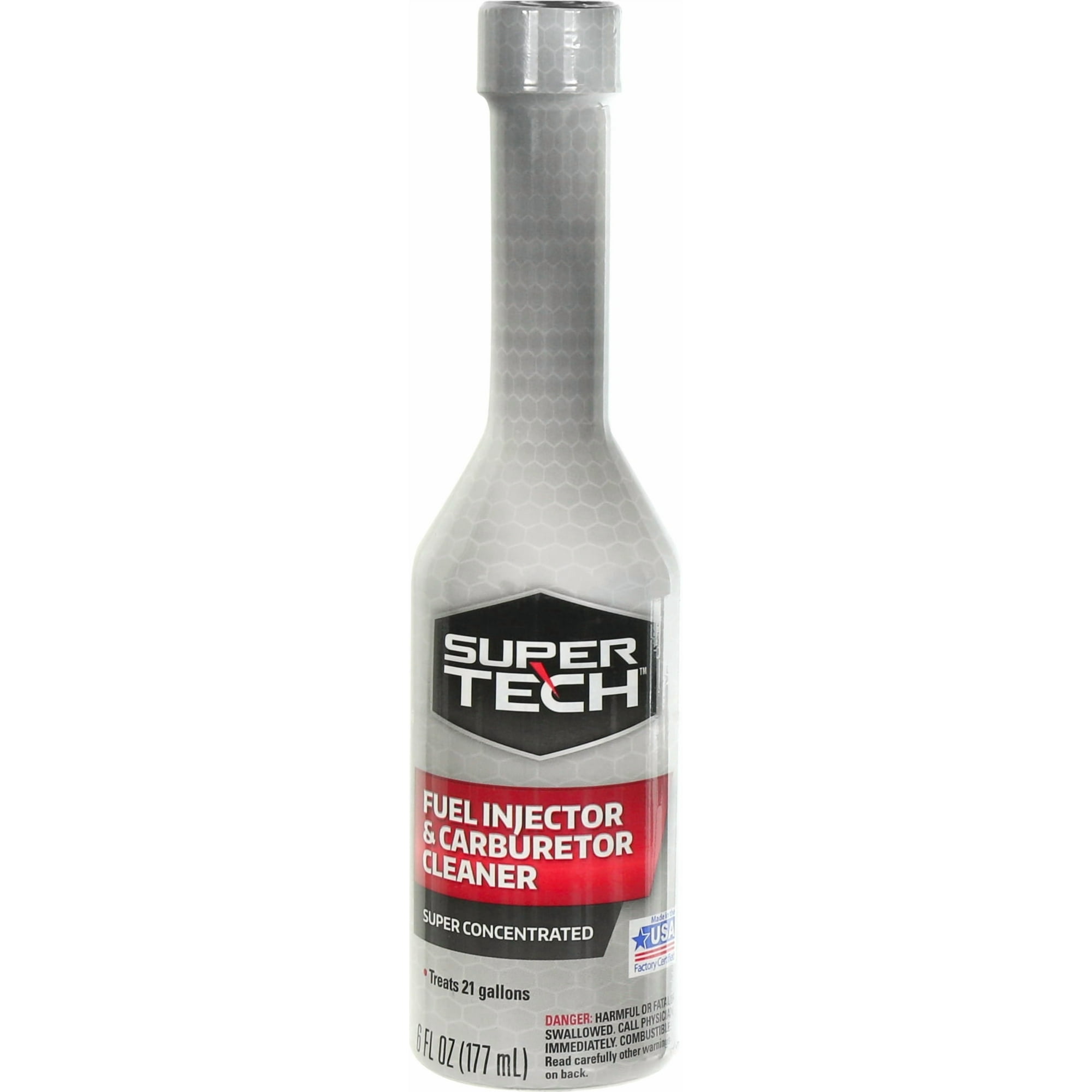 Super Tech Super Concentrated Fuel Injector and Carburetor Cleaner, 6 fl Oz, 1 Count