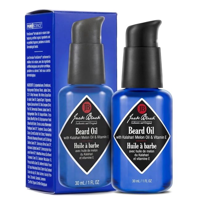 JACK BLACK - Aceite de barba - Fórmula PureScience Ayuda a prevenir la piel seca, picante, Aceites Naturales de rápida absorción, ligeramente perfumado con bot&aac