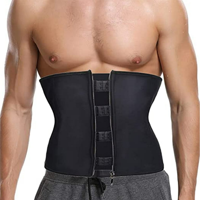 Latex Rubber Waist Trainer Belt For Men Weight Loss Fat Burning Body Shaper Corset Trimmer Band Slimming Shapewear
