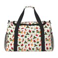 thumbnail image 1 of Fotbe Christmas Hat Cute Puppy Bolsa de Viaje con Estampado, Bolsa de Fin de Semana para Mujer con Compartimento para Zapatos, Bolsa de Gimnasio con Bolsillo Húmedo, 1 of 7