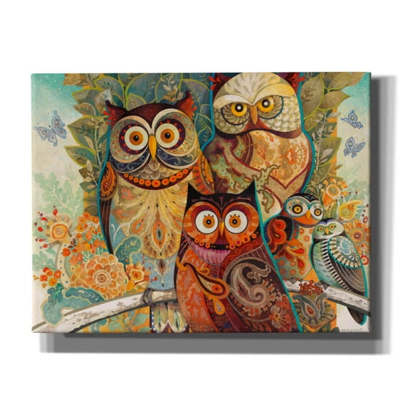 Epic Graffiti 'Owls' by David Galchutt, Canvas Wall Art, 34"x26"
