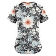 thumbnail image 2 of Womens Scrub Top Summers Office Slacking Scrubs for Women Crop Short Sleeve V Neck, 2 of 3