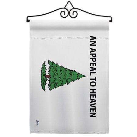 An Appeal To Heaven Garden Flag Set Historic Patriotic 13 X18.5 Double-Sided Decorative Vertical Flags House Decoration Small Banner Yard Gift
