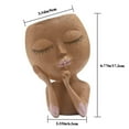 thumbnail image 5 of Macetas para macetas con forma de cara, macetas para suculentas, macetas con forma de cara para plantas de interior y exterior con drenaje, 5 of 5