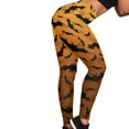 thumbnail image 4 of DISNIMO Halloween Bat Printed High Waisted Yoga Pants for Women, Soft Workout Leggings Tummy Control Yoga Pants Leggings for Workout Sport, Orange, 3XL, 4 of 6