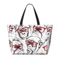 thumbnail image 2 of Fotbe Monkey Pattern Water-Resistant Beach Travel Bag - Large Capacity Tote with 7 Pockets, Lightweight Design for Women & Men, Perfect for Beach, Pool & Gym, 2 of 7