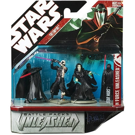 Star Wars Figure Set - Battle Packs Unleashed - THE EMPIRE (Emperor Palpatine, Darth Vader +2)