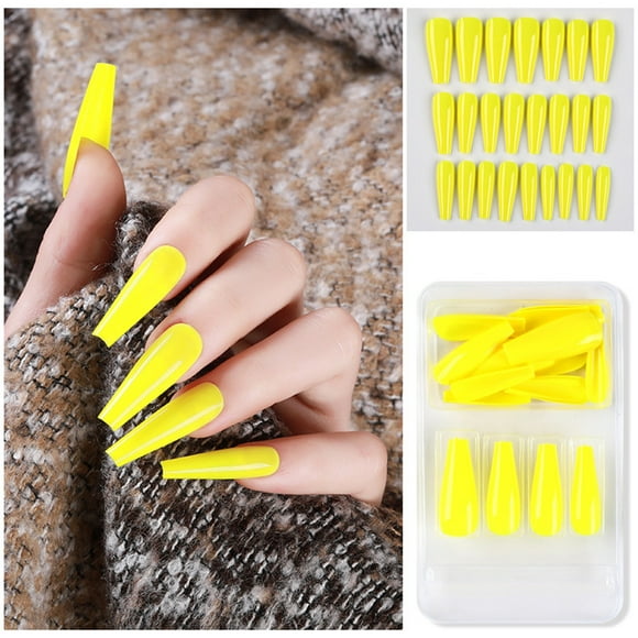 Daisyyozoid Wholesale 24pcs Longs Faux Ongles Pleine Couverture Faux Ongles Cercueil Conseils Ballerine Art Manucure