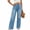 Light Blue, variant on Women's Jeans Wide Leg High Rise Plus Size Washed Loose Casual Straight Wide Leg Floor Length Denim Jean