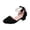 a-Black149, variant on FINALGANG Girls Kids Dressy Low Heel Shoes With Double Layer Pearl Ankle Strap Bow Back Detail Soft Suede Upper For Formal Events Evening Wear Stylish Shoes