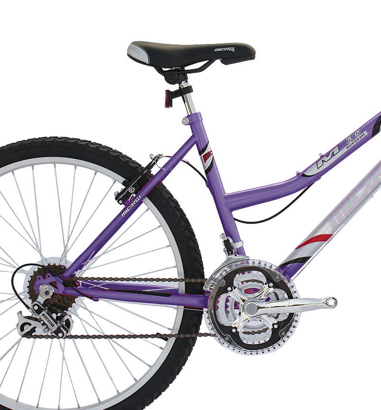 Wonder Wheels 26 In. Mtb 18 Speed Bicycle, Bike, Steel Frame Alloy Rims 36 H - Purple