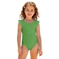 thumbnail image 3 of Abcomgle Baby Swimsuit Girl Solid One Piece Swimsuits for Little Girls Ruffled Stretchy Swimwear for Girls, 3 of 7