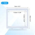 thumbnail image 2 of Uxcell 2 Pcs 3D Floating Display Case, 6.3 x 6.3 x 0.8 Inch Floating Frame Display Holder Stand, Transparent PE Jewelry Storage Box, White, 2 of 6