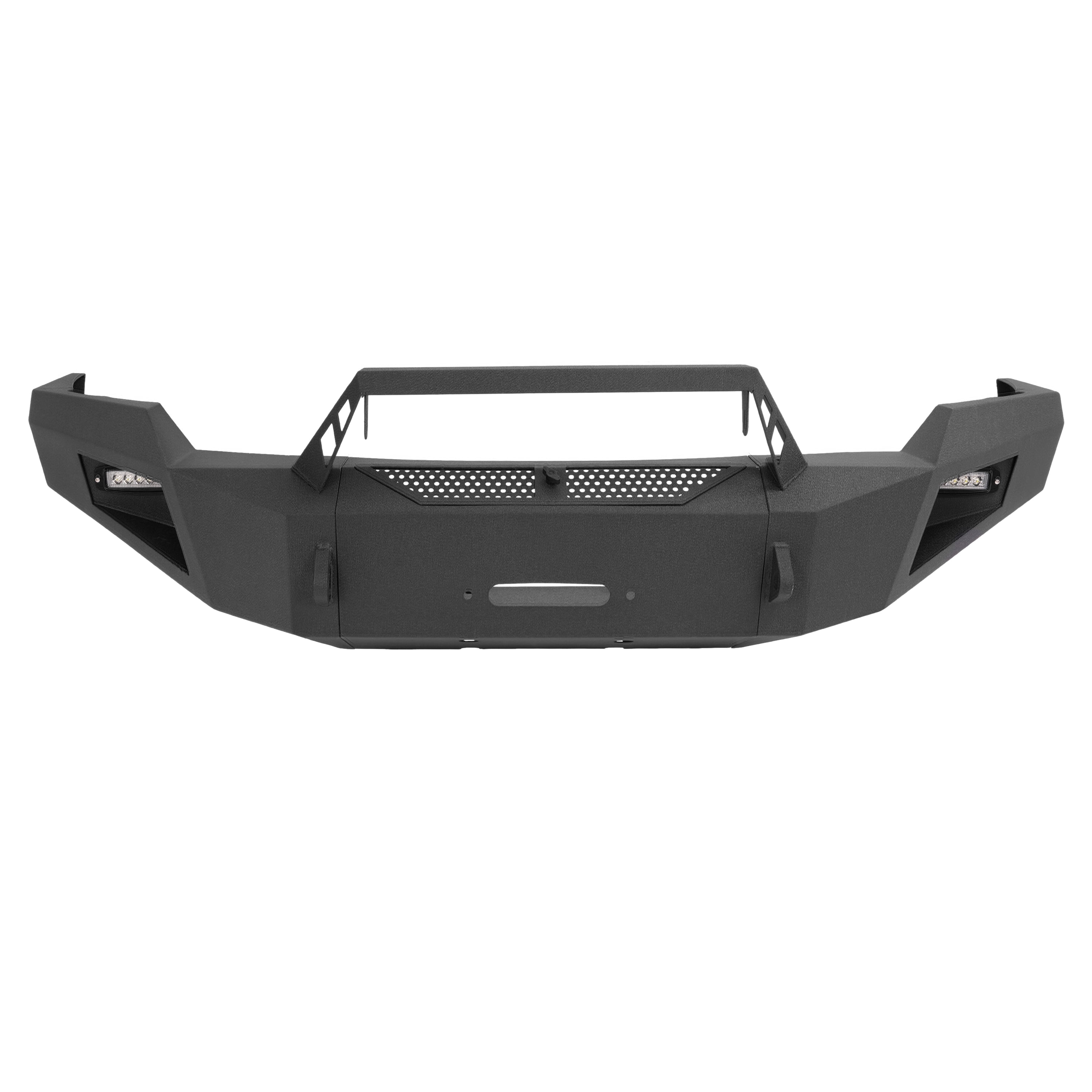 KOJEM Front Bumper, Fit for 2003 2004 2005 Dodge Ram 2500 3500 w/Winch Plate + LED Lights