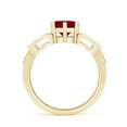 thumbnail image 2 of ANGARA Natural Solitaire Round 1.4 ct Ruby Celtic Knot Ring in 14K Yellow Gold for Women (Size-7mm) | July Birthstone Jewelry for Her | Natural Ruby Rings, 2 of 10