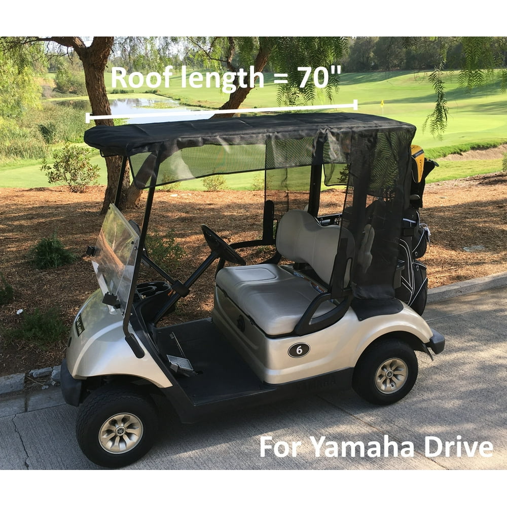 Covered Living Golf Cart Sun Shade Cover Design Exclusively for 2 Seater Yamaha Drive 70" Roof