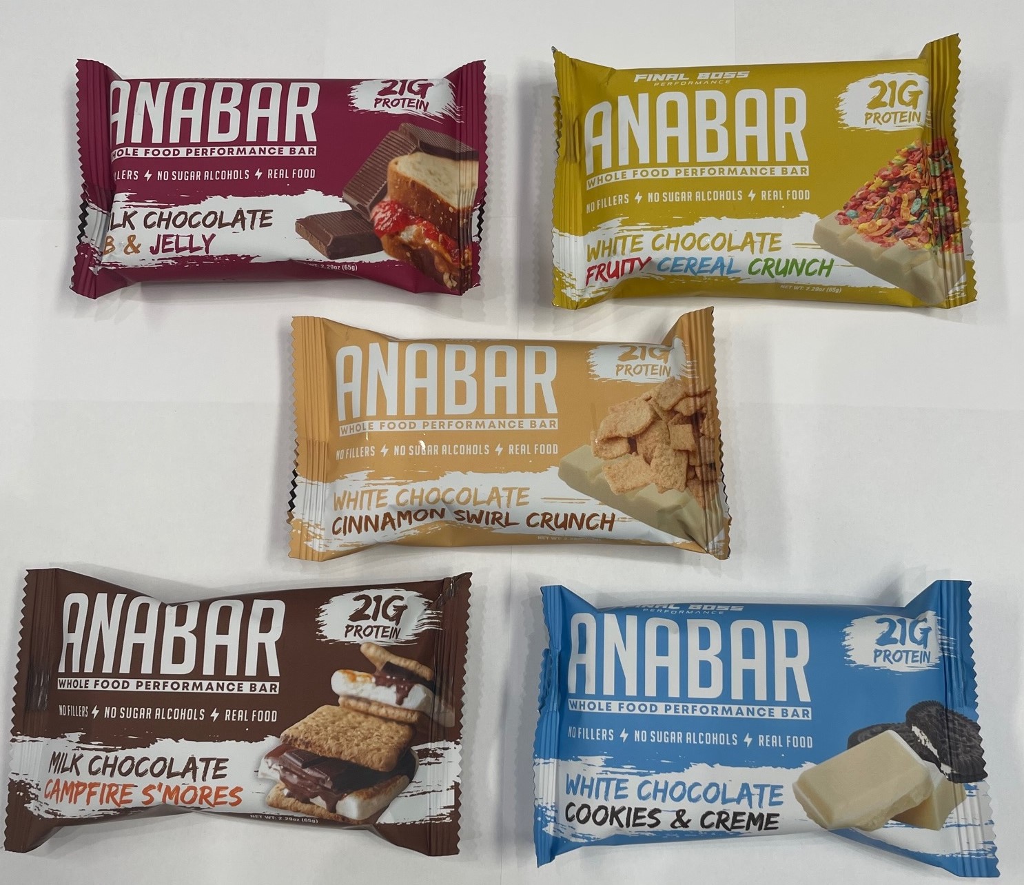 Anabar Protein Bars Final Boss 5 barsSmores, Cookies, Fruity, PBJ