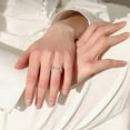 thumbnail image 3 of Evil Eye Ring Women 3 Pieces Platinum Plated Eye Ring Set Adjustable Stackable Rings Minimalist Protection Jewelry, 3 of 5