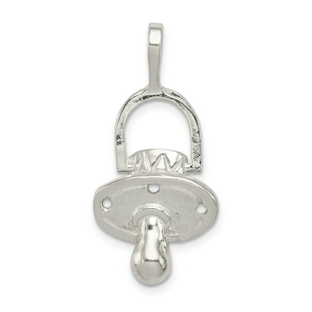 Pacifier Charm Jewelry - ICE CARATS 925 Sterling Silver Pacifier Pendant Charm Necklace Baby Fine Jewelry Ideal Gifts For Women Gift Set From Heart