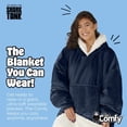 thumbnail image 5 of Livhil Oversized Sherpa Wearable Blanket, the Comfy Blanket Hoodie with Pockets, a Variety of Cute-Patterned Blanket Hoodies for Women(Bow), 5 of 10