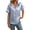 Light Blue, variant on WREESH Women's Shiny Button Down Shirt Short Sleeve Lapel Collar Business Casual Beach Top