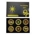 thumbnail image 2 of Pegatinas de protección EMF para teléfonos móviles, pegatinas protectoras antiradiación para computadoras, teléfonos móviles, color dorado, 2 of 8