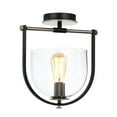thumbnail image 1 of Cheshire Collection 1-Light Semi-Flush Mount, Black & Nickel, 1 of 1